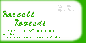 marcell kovesdi business card